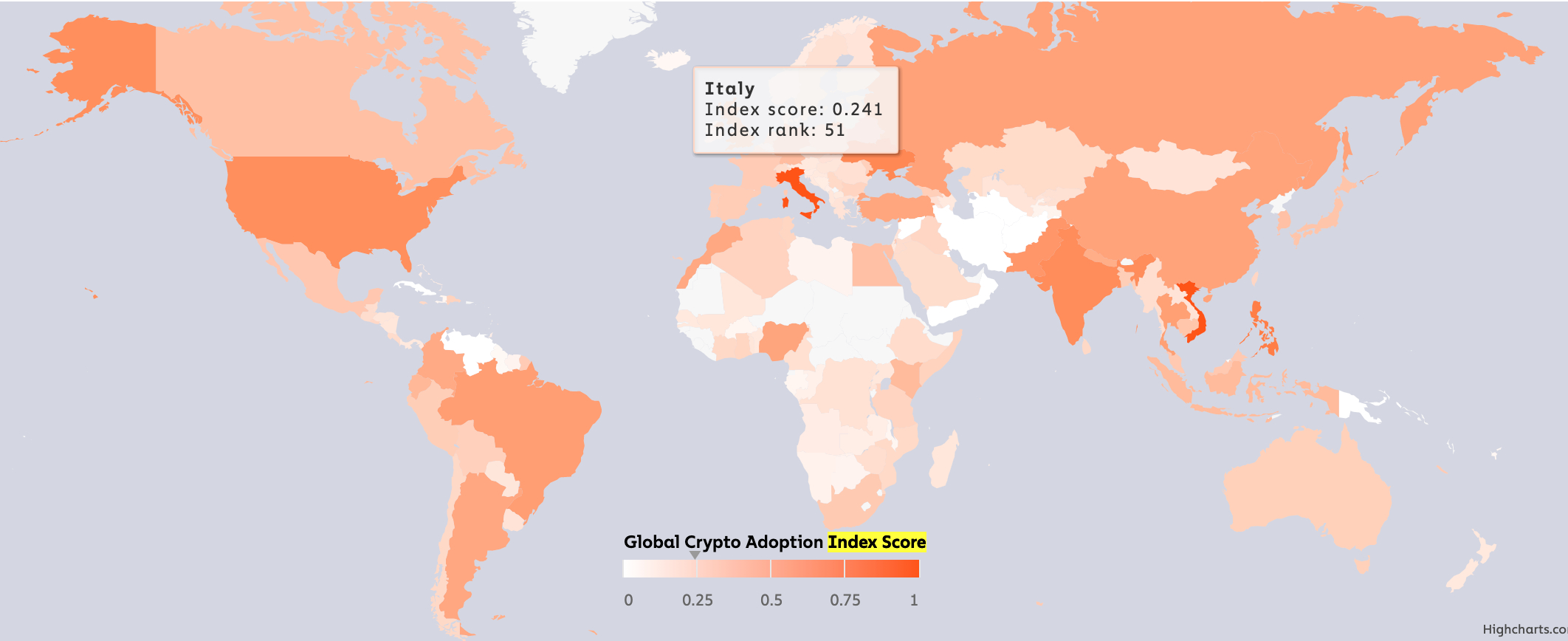 rapporto Global Crypto Adoption Index 2022