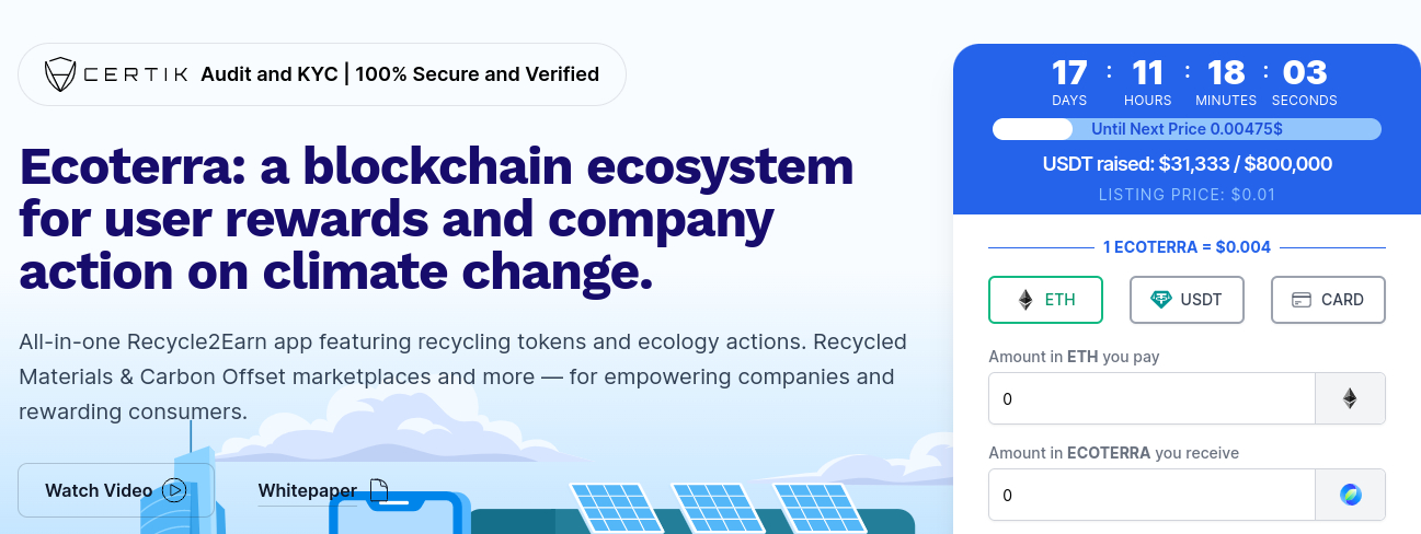 Get In on the Ground Floor of the Recycle-To-Earn Crypto App Ecoterra – Here's Why You Should Pay Attention