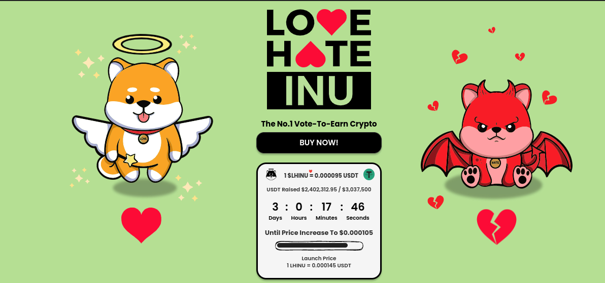 Love Hate Inu: The Only Crypto Platform That Pays You to Vote – Preorder Now