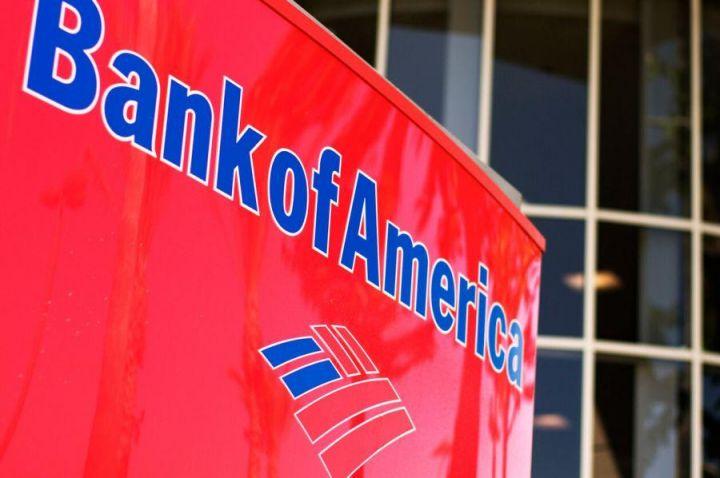 Bank of America skilt med logo