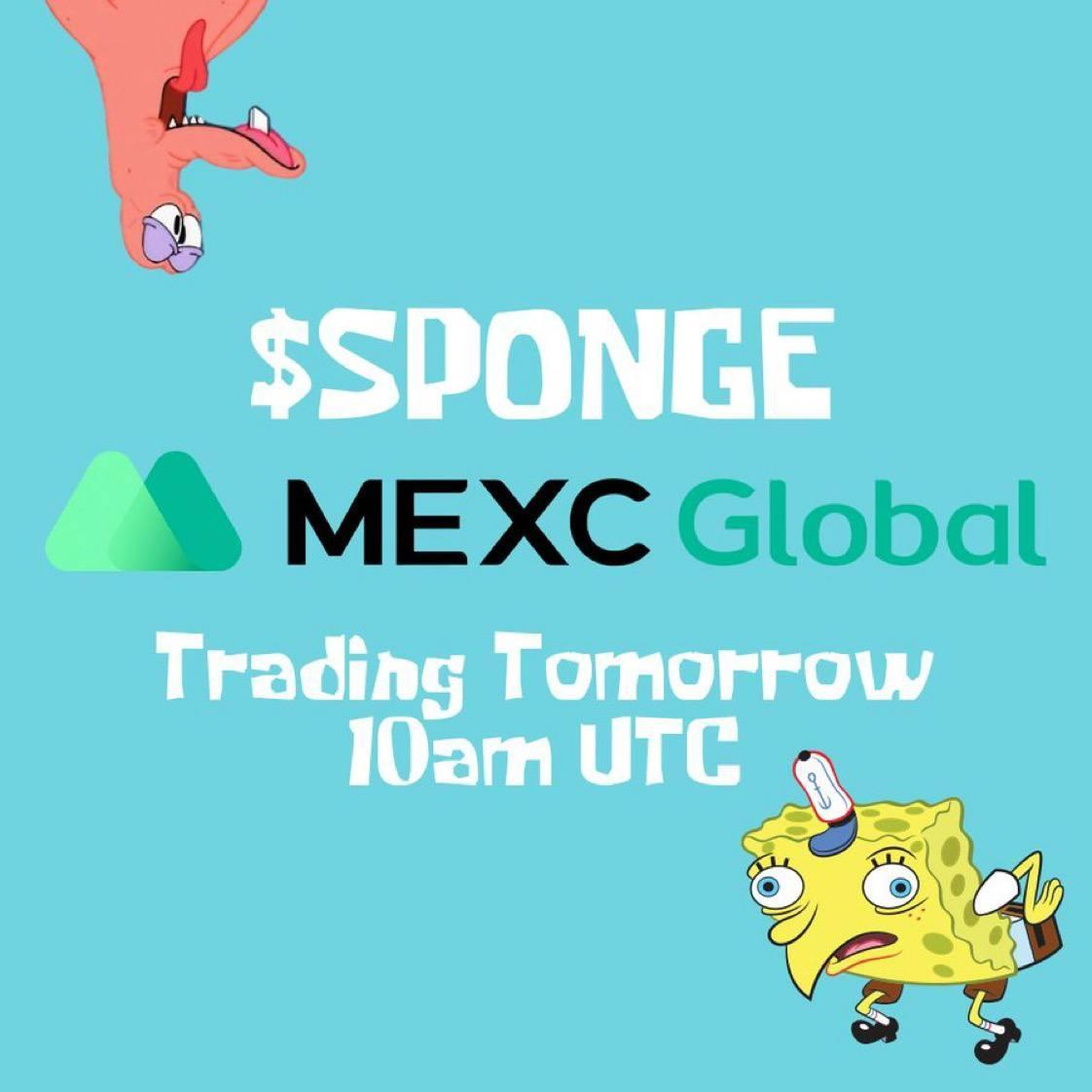 Le prix du jeton mème $SPONGE va exploser : listing sur MEXC jeudi, en plus d'une autre plateforme