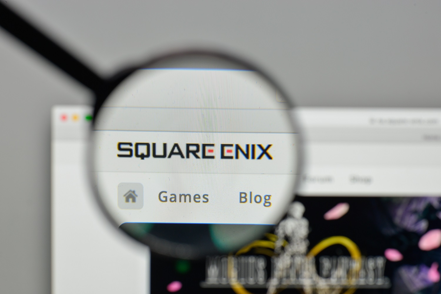The Square Enix logo on the firm’s website.