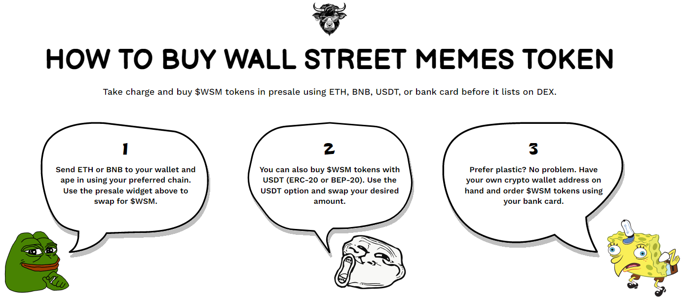 How to Buy Wall Street Memes Coin - WSM Token Presale