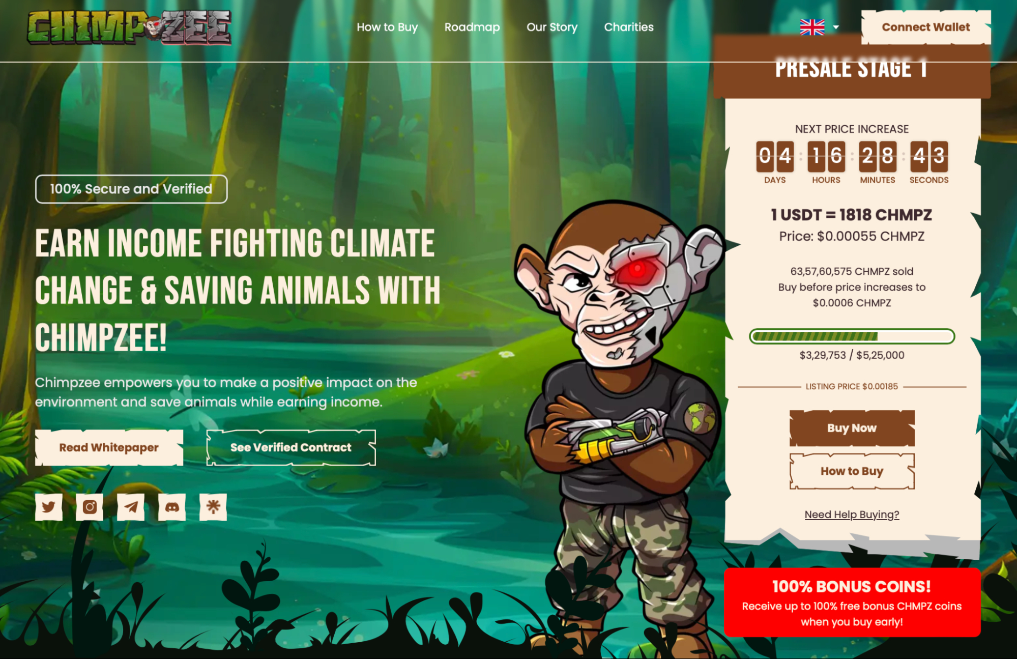 Chimpzee’s Unique Wildlife Protection Model Can Bring Easy 1000% Gains with Brand and Celebrity Adoption