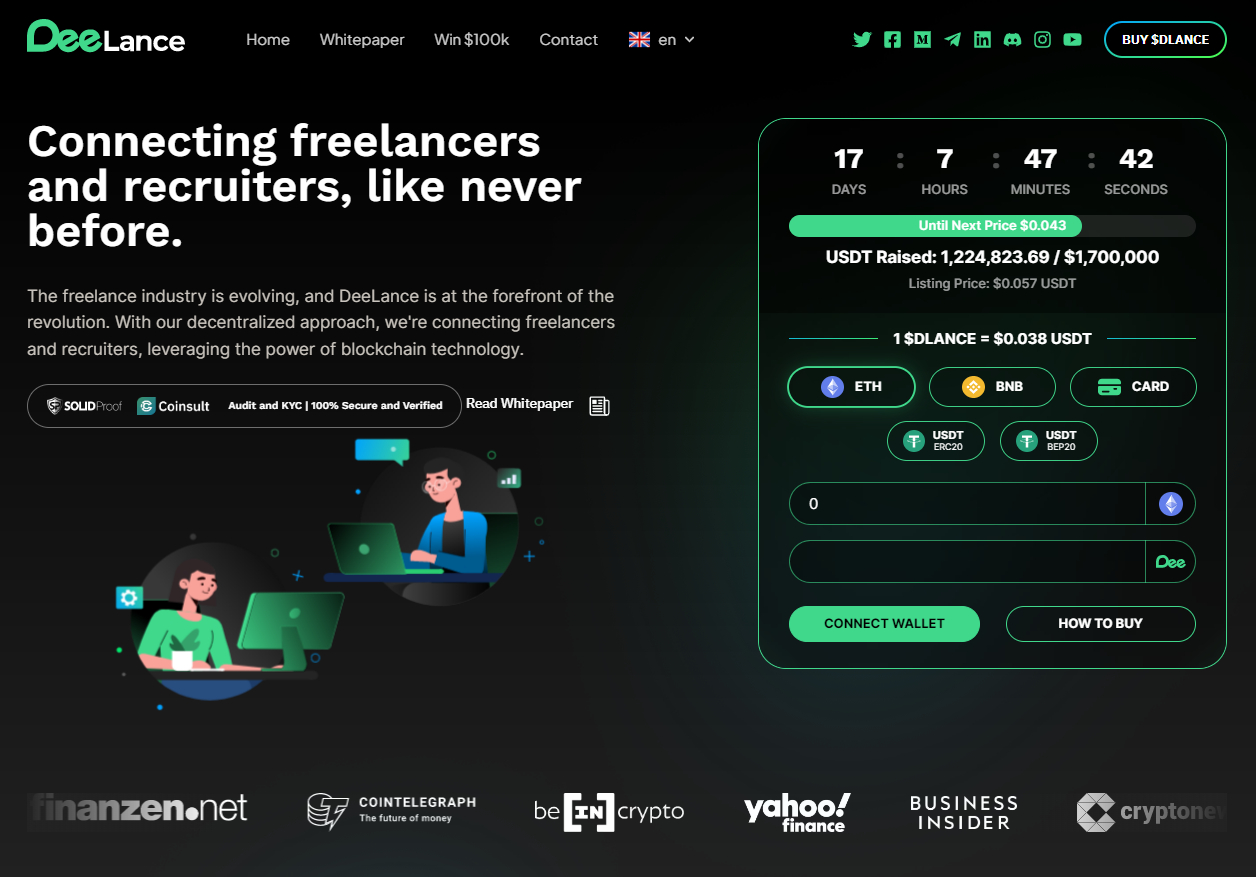 Decentralized Fiverr and Upwork Platform DeeLance Could Be the Next Crypto to Explode – Here's Why