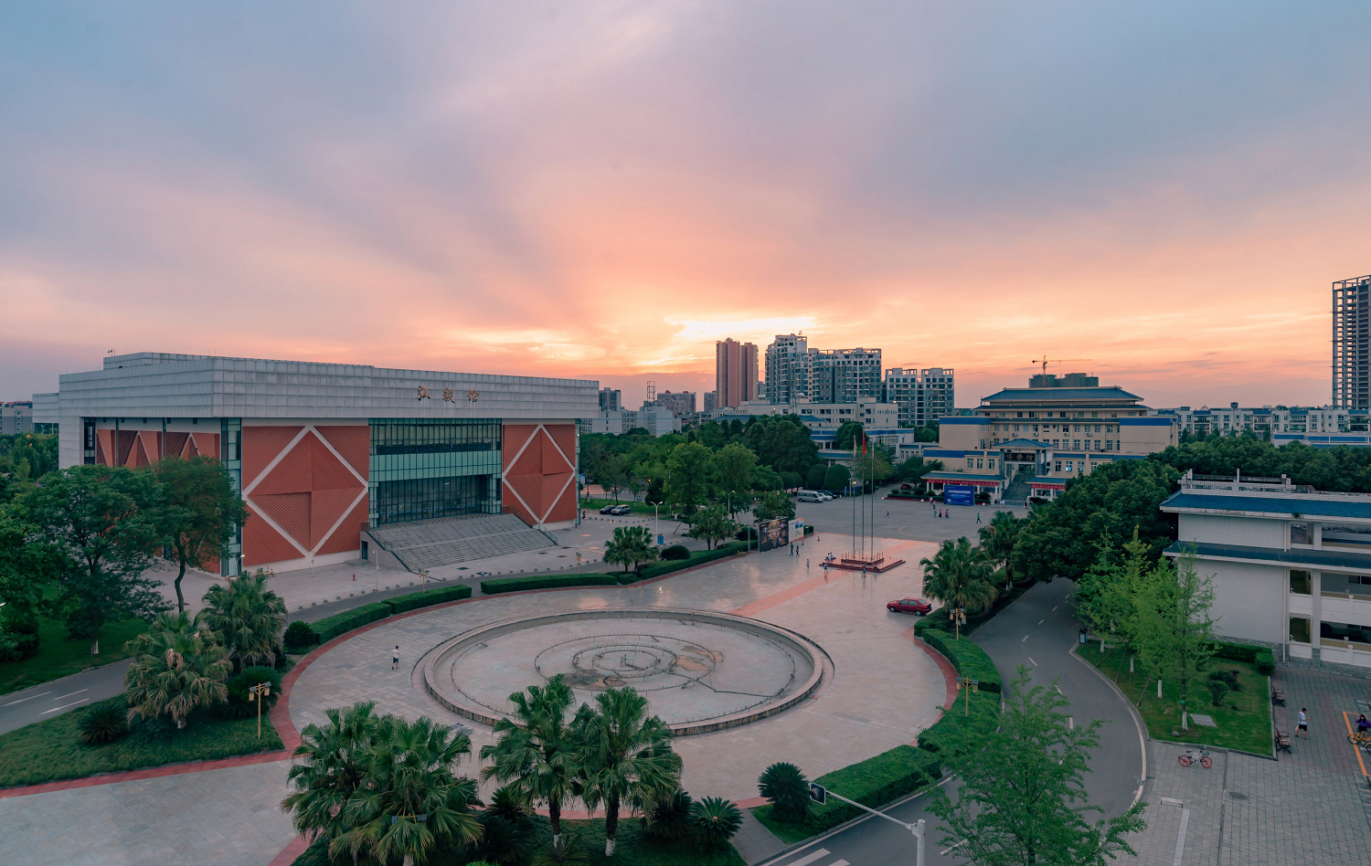 The Hongyi Gymnasium at the Sichuan Vocational and Technical College of Communications, in Chengdu, China.