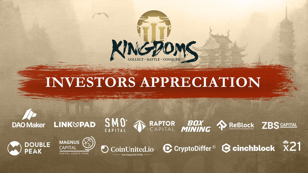 The Three Kingdomsが320万米ドルの投資ラウンドを成功させました。