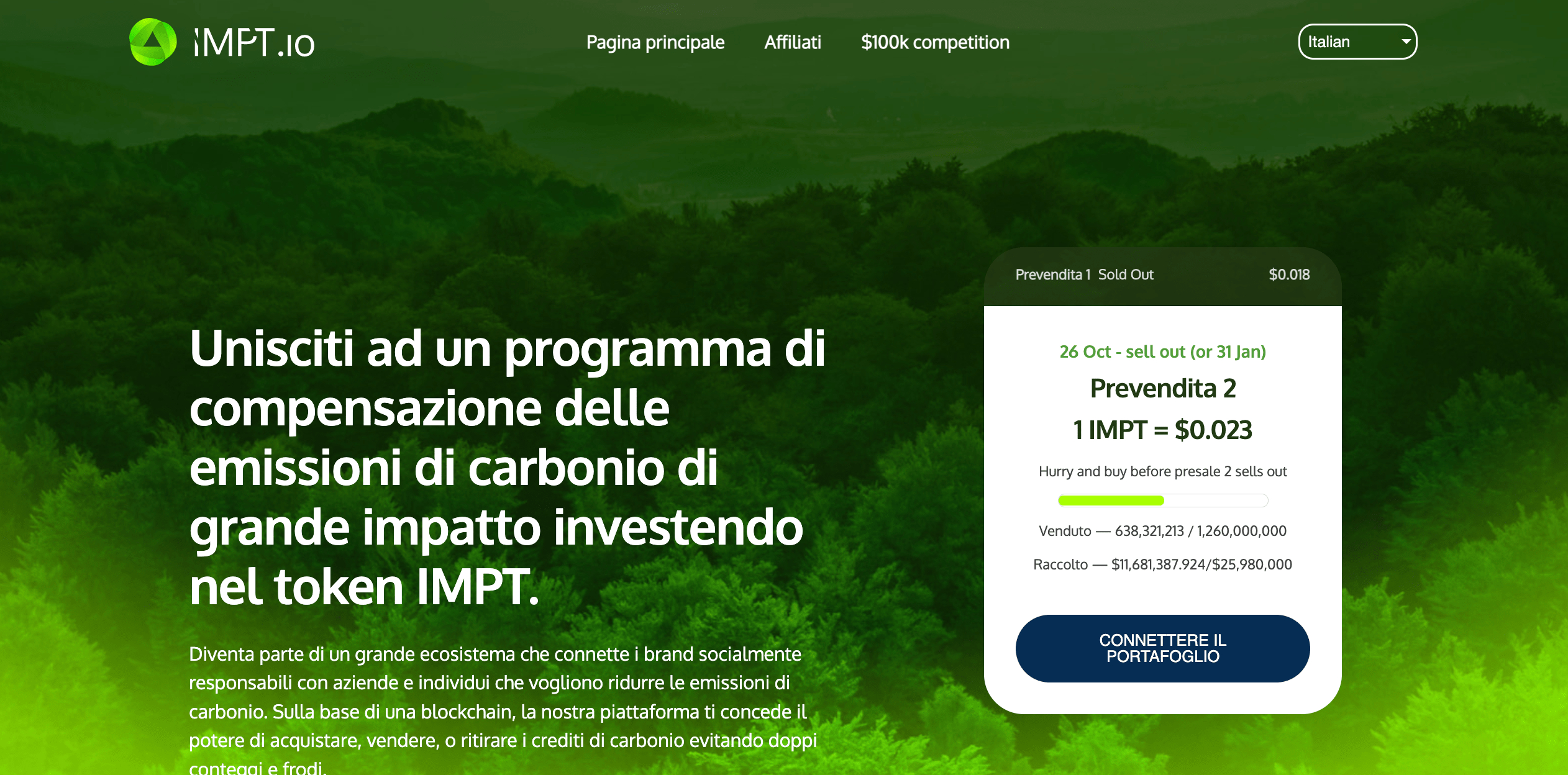 IMPT.io (IMPT) - Investi e scambia crediti di carbonio su blockchain
