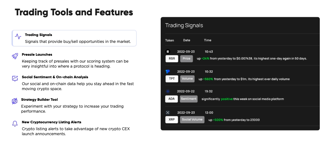 Dash 2 trading signals