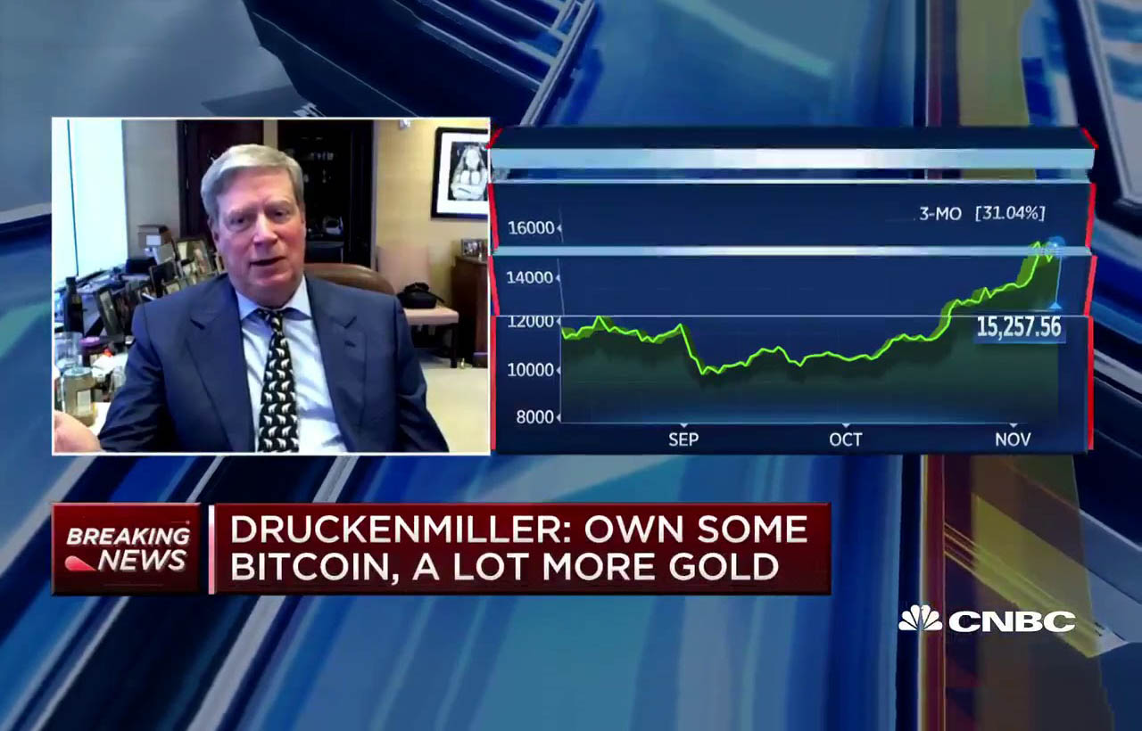 Druckenmiller: bezit wat bitcoin, veel meer goud
